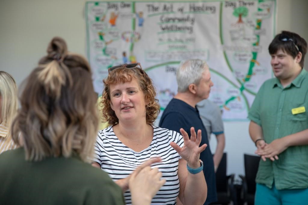 Photo of Ruth Beattie talking.